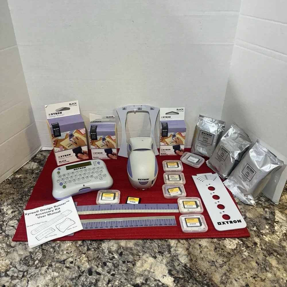 Xyron Design Runner Cordless Handheld Printer, Disc Maker, 6 Inks, 9 Design Disc